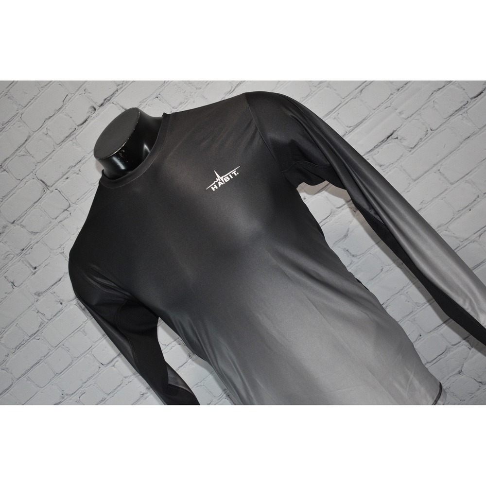 Habit Sun Shirt Mens Small Lunar Rock Phantom Gray Fade Solar-Factor Fishing